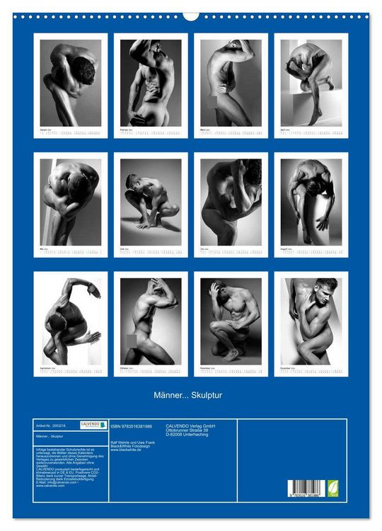 Produktbild: M&auml;nner... Skulptur (Wandkalender 2026 DIN A2 hoch), CALVENDO Monatskalender