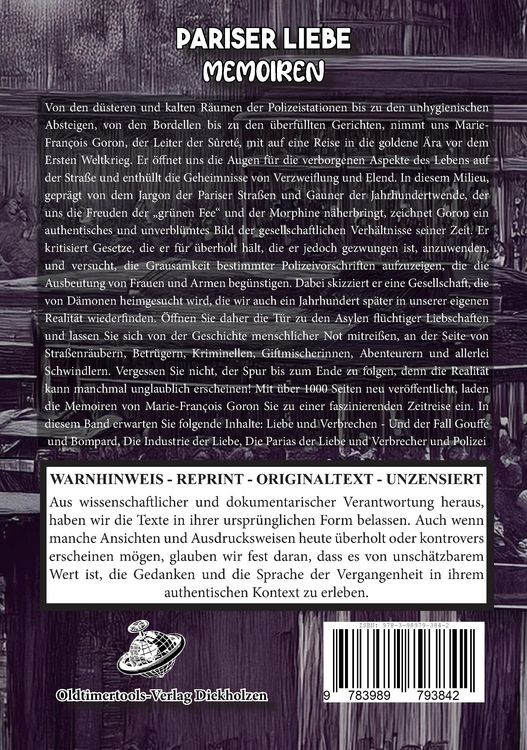 Produktbild: Pariser Liebe - Memoiren Der Chef der Pariser Sicherheitspolizei (Surete) ermittelt Teil 1-4 komplett