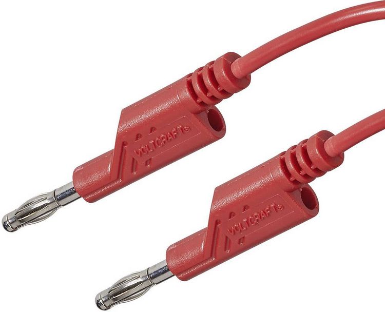 Produktbild: VOLTCRAFT MS5/RT Messleitung Lamellenstecker 4mm Lamellenstecker 4mm 5.00m Rot 1St.