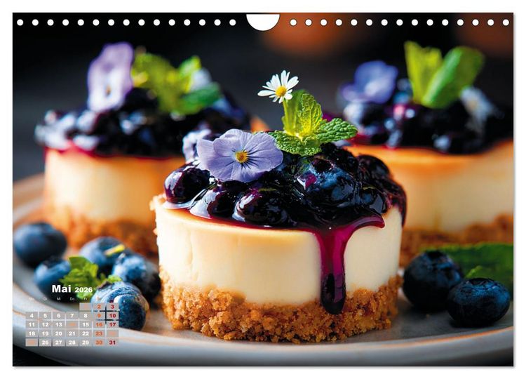 Produktbild: S&uuml;&szlig;e Verf&uuml;hrungen - Exquisite Desserts (Wandkalender 2026 DIN A4 quer), CALVENDO Monatskalender