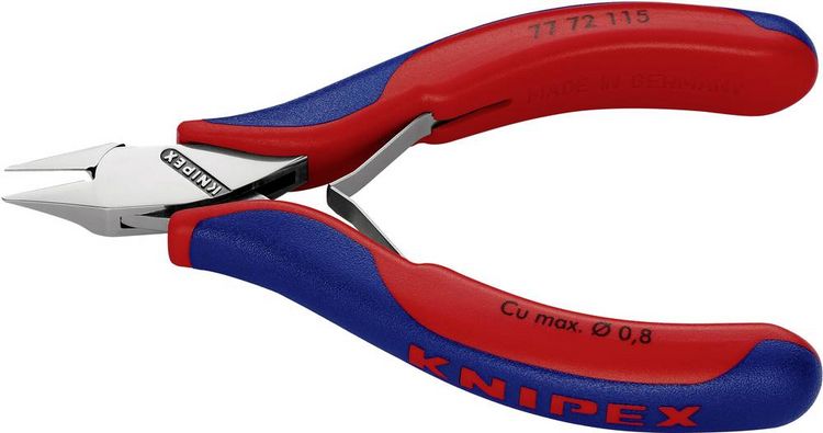 Produktbild: Knipex 77 72 115 Elektronik- u. Feinmechanik Seitenschneider mit Facette 115mm