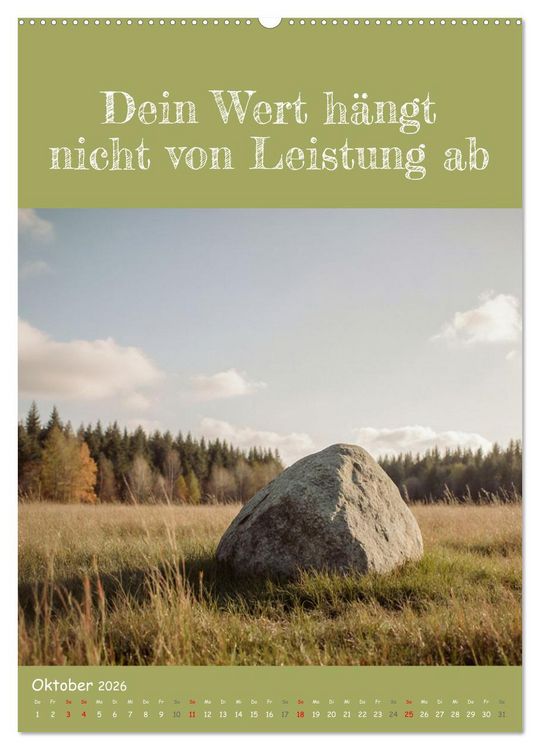 Produktbild: Positiv denken - Kalender f&uuml;r mehr Selbstvertrauen (Wandkalender 2026 DIN A2 hoch), CALVENDO Monatskalender