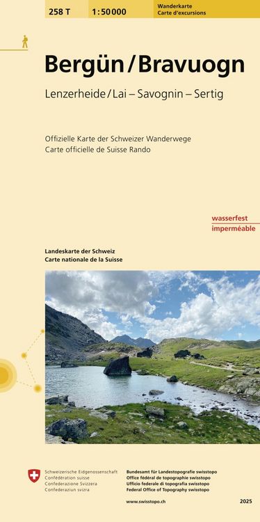 Produktbild: 258T Berg&uuml;n / Bravuogn Wanderkarte