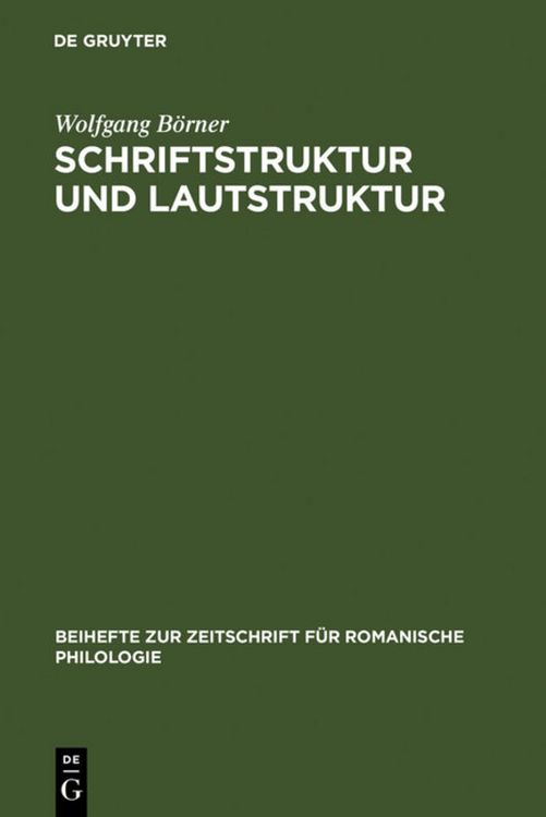 Produktbild: Schriftstruktur und Lautstruktur