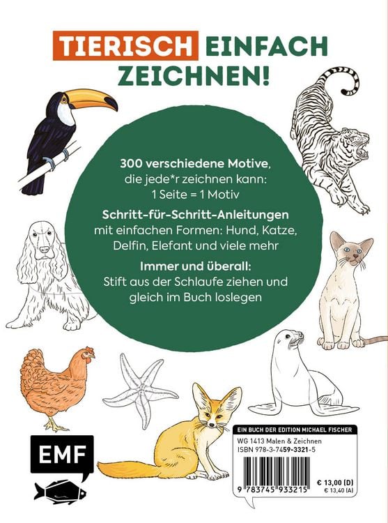 Produktbild: 300 Motive zeichnen &ndash;&nbsp;Tiere