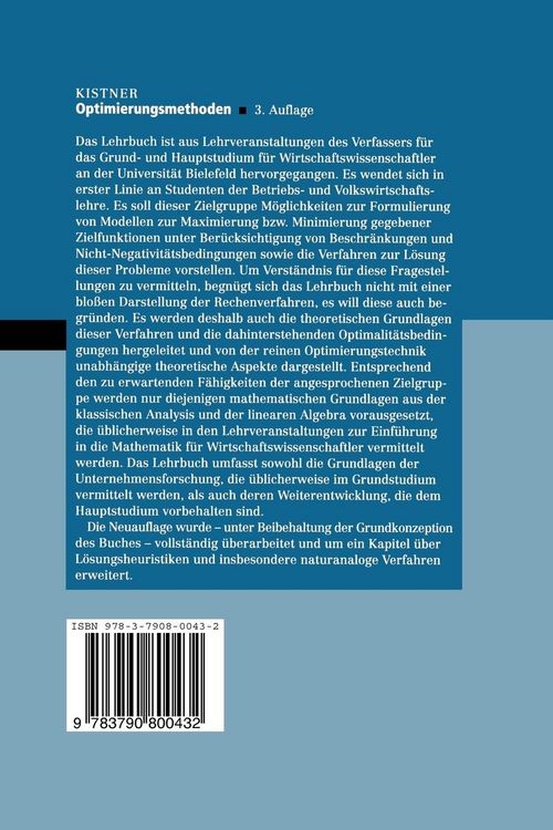 Produktbild: Optimierungsmethoden