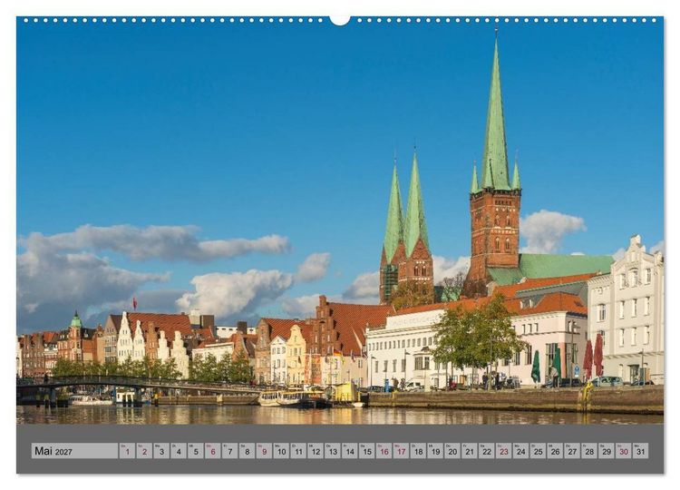 Produktbild: Ansichten der L&uuml;becker Altstadtinsel (Wandkalender 2027 DIN A2 quer), CALVENDO Monatskalender