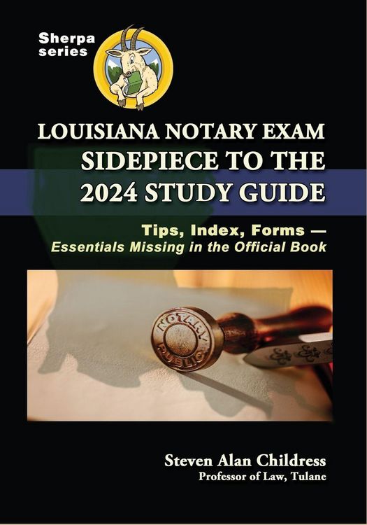 Produktbild: Louisiana Notary Exam Sidepiece to the 2024 Study Guide