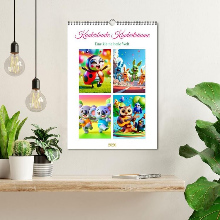 Produktbild: Kunterbunte Kindertr&auml;ume (Wandkalender 2026 DIN A3 hoch), CALVENDO Monatskalender