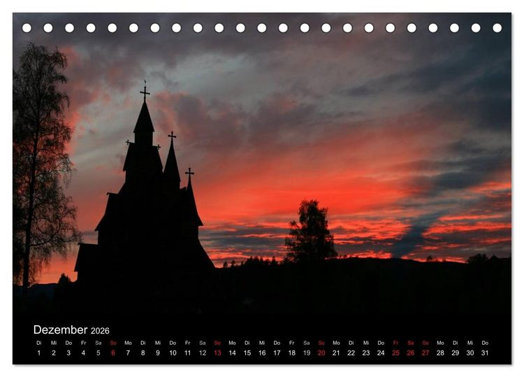 Produktbild: Norwegen 2026 (Tischkalender 2026 DIN A5 quer), CALVENDO Monatskalender