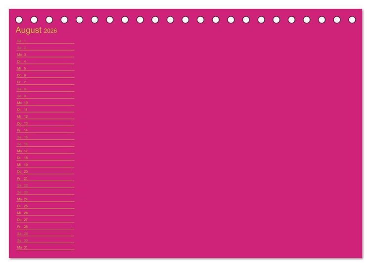 Produktbild: Bastel-Geburtstagskalender pink / Geburtstagskalender (Tischkalender 2026 DIN A5 quer), CALVENDO Monatskalender