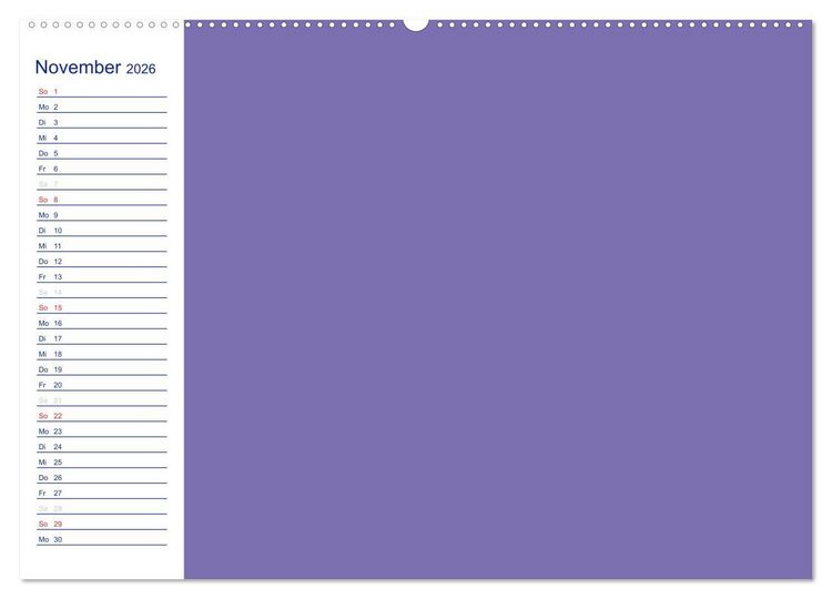 Produktbild: Farbiger Bastelkalender (Wandkalender 2026 DIN A2 quer), CALVENDO Monatskalender