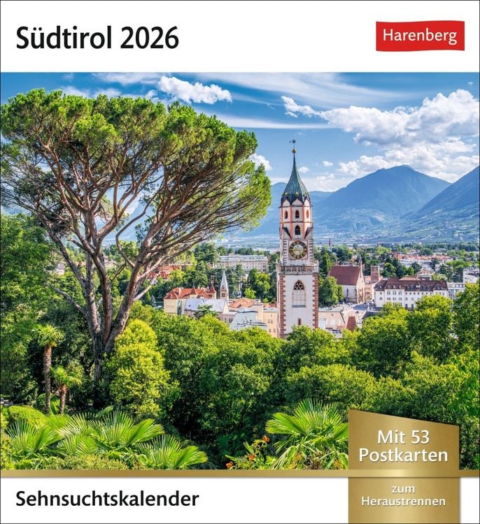 Bild vom Artikel Südtirol Sehnsuchtskalender 2026 - Wochenkalender mit 53 Postkarten vom Autor Harenberg