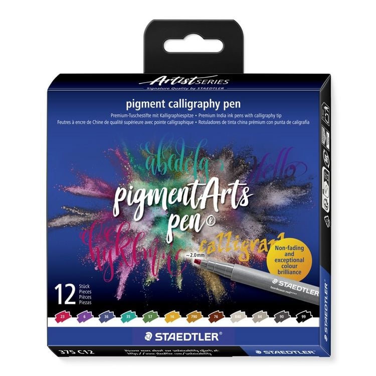 Produktbild: STAEDTLER Schreib- und Zeichbedarf pigment calligrafie Fasermaler Calligraphy, 12er Set