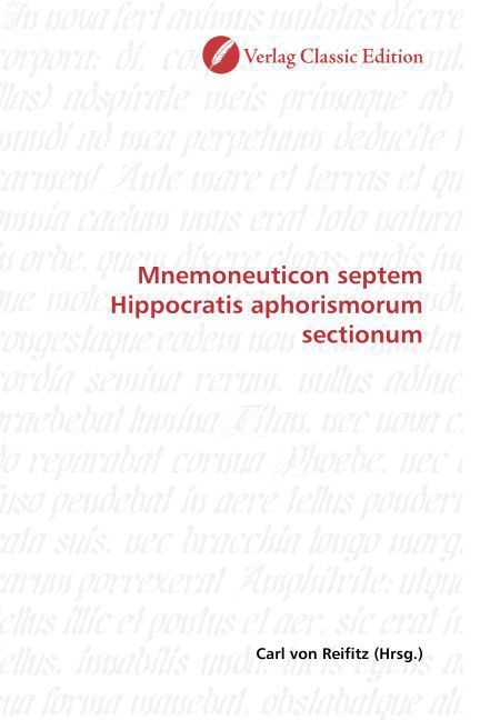 Produktbild: Von Reifitz, C: Mnemoneuticon septem Hippocratis aphorismoru