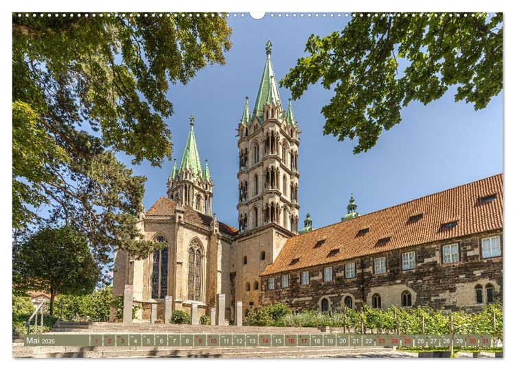 Produktbild: Domstadt Naumburg, eine der sch&ouml;nsten St&auml;dte Mitteldeutschlands (Wandkalender 2026 DIN A2 quer), CALVENDO Monatskalender
