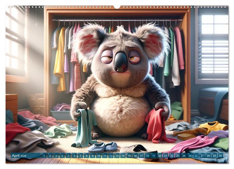 Produktbild: Morgenmuffel: 12 Monate auf der Suche nach dem Kaffee (hochwertiger Premium Wandkalender 2026 DIN A2 quer), Kunstdruck in Hochglanz