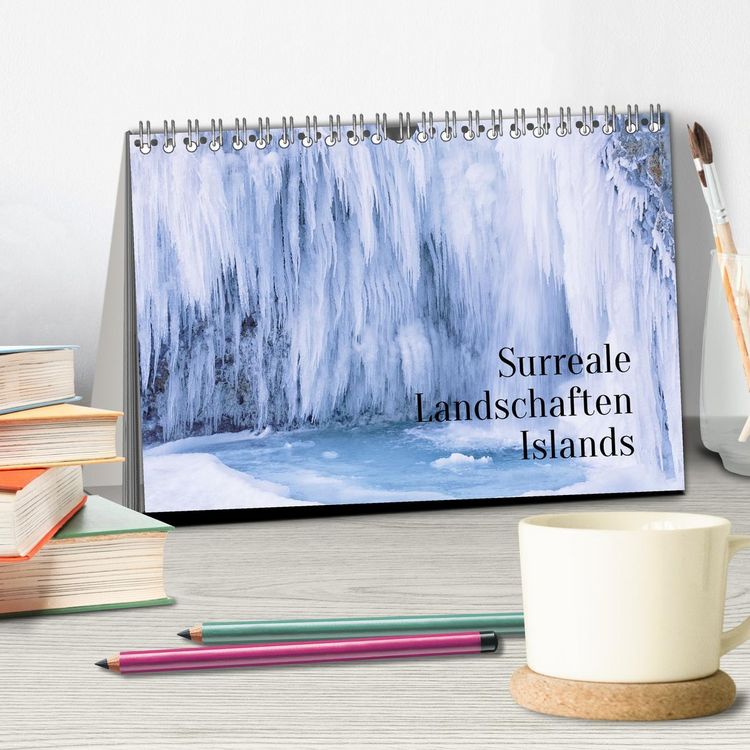 Produktbild: Surreale Landschaften Islands (Tischkalender 2026 DIN A5 quer), CALVENDO Monatskalender