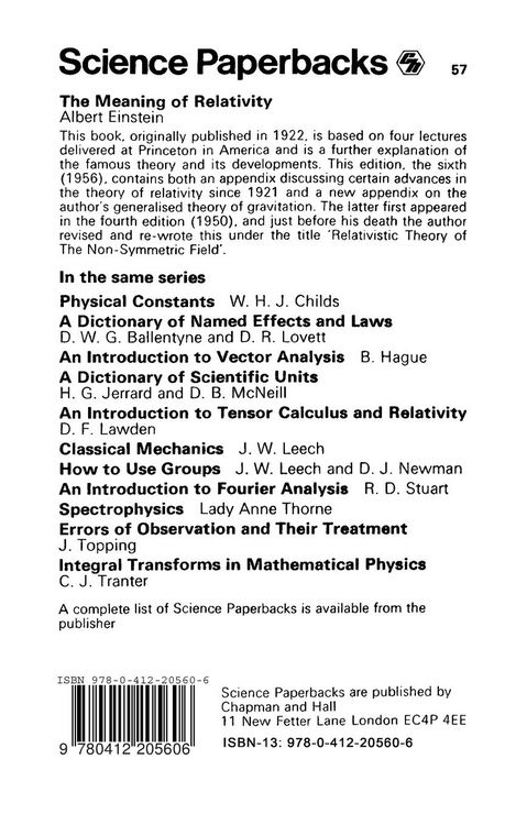 Produktbild: The Meaning of Relativity