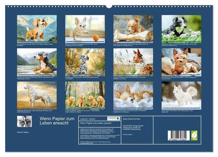 Produktbild: Wenn Papier zum Leben erwacht (hochwertiger Premium Wandkalender 2026 DIN A2 quer), Kunstdruck in Hochglanz