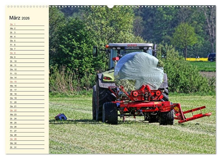 Produktbild: Landwirtschaftliche Maschinen im Einsatz (hochwertiger Premium Wandkalender 2026 DIN A2 quer), Kunstdruck in Hochglanz