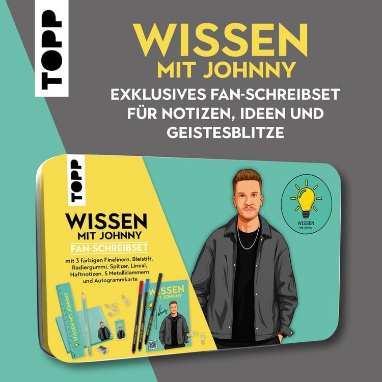 Produktbild: Wissen mit Johnny: Fan-Schreibset