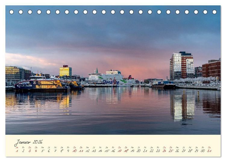 Produktbild: Kiel &ndash; Maritimes Flair im Wandel der Jahreszeiten (Tischkalender 2026 DIN A5 quer), CALVENDO Monatskalender