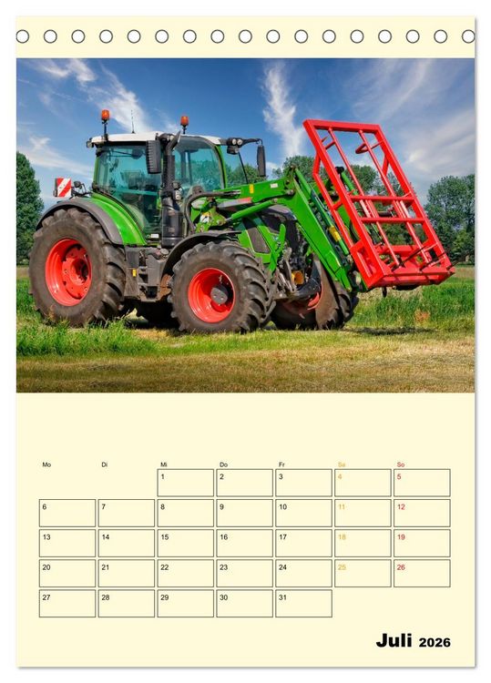 Produktbild: Traktor Giganten (Tischkalender 2026 DIN A5 hoch), CALVENDO Monatskalender