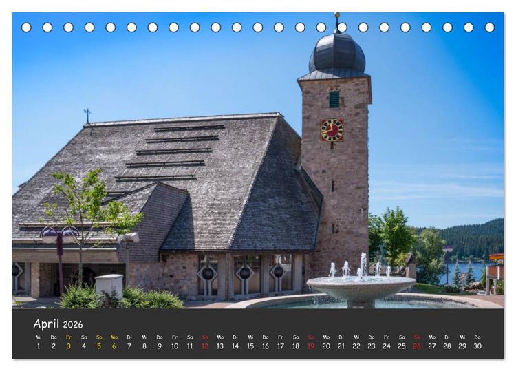Produktbild: Schluchsee Naturpark S&uuml;dschwarzwald (Tischkalender 2026 DIN A5 quer), CALVENDO Monatskalender