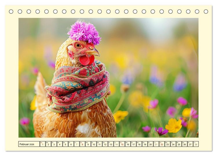 Produktbild: Elegante Modenschau auf dem Land. Bauernhoftiere als Fashion-Ikonen (Tischkalender 2026 DIN A5 quer), CALVENDO Monatskalender