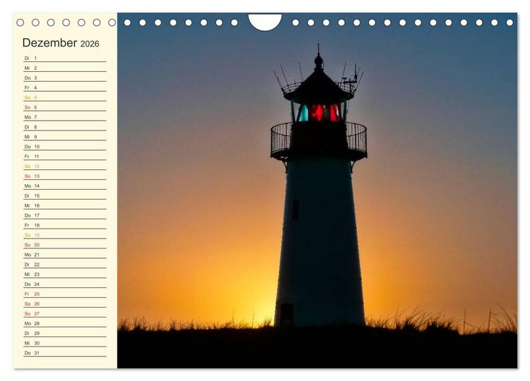 Produktbild: Leuchtt&uuml;rme - maritime Wegweiser weltweit (Wandkalender 2026 DIN A4 quer), CALVENDO Monatskalender