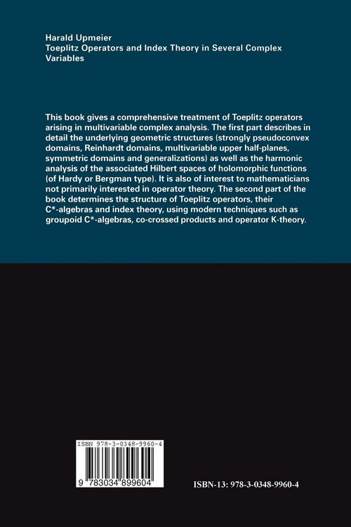 Produktbild: Toeplitz Operators and Index Theory in Several Complex Variables