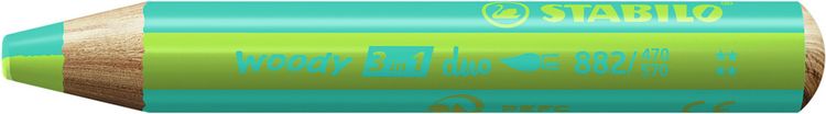 Produktbild: STABILO Multitalent-Stift woody 3 in 1 duo blau/gr&uuml;n