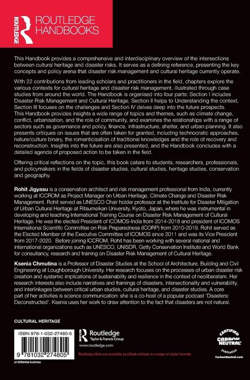 Produktbild: Routledge Handbook on Cultural Heritage and Disaster Risk Management