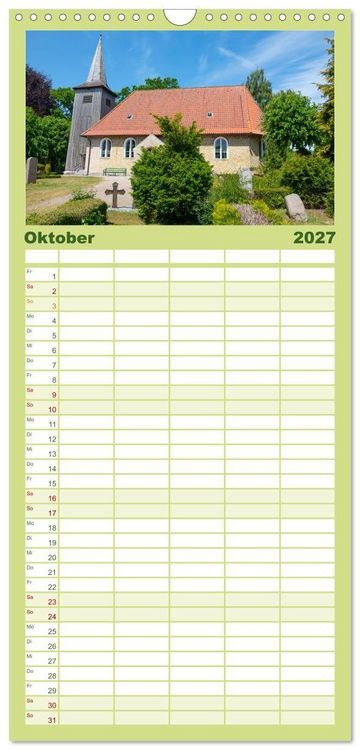 Produktbild: Familienplaner 2027 - Unterwegs entlang der Schlei mit 5 Spalten (Wandkalender, 21 x 45 cm) CALVENDO