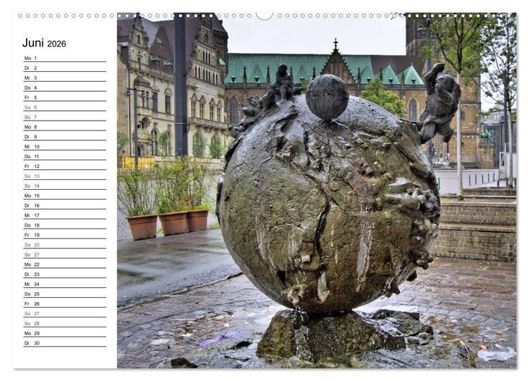 Produktbild: Bremen ganz nah (hochwertiger Premium Wandkalender 2026 DIN A2 quer), Kunstdruck in Hochglanz