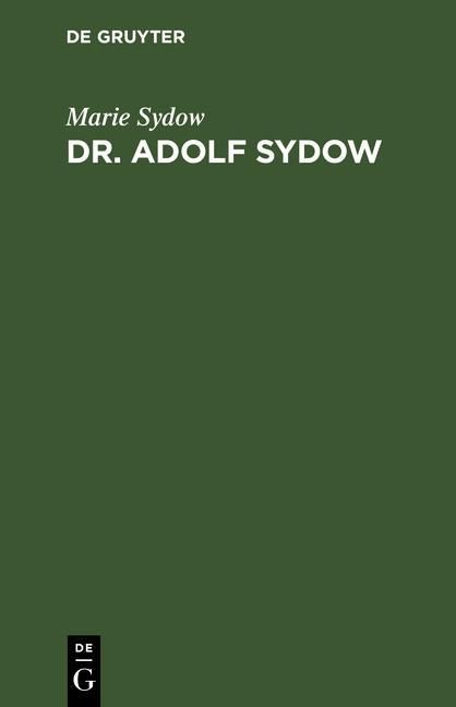 Produktbild: Dr. Adolf Sydow