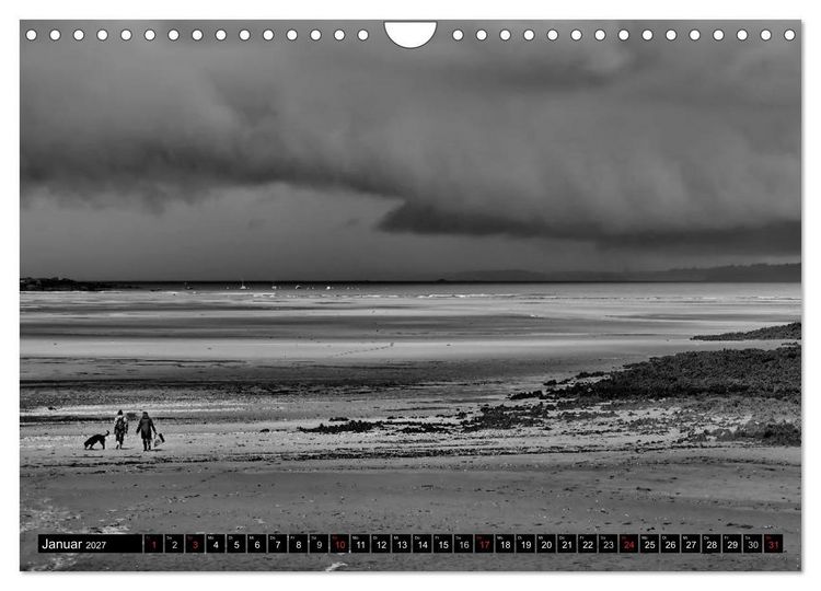 Produktbild: Bretagne in Schwarz und Wei&szlig; 2027 (Wandkalender 2027 DIN A4 quer), CALVENDO Monatskalender