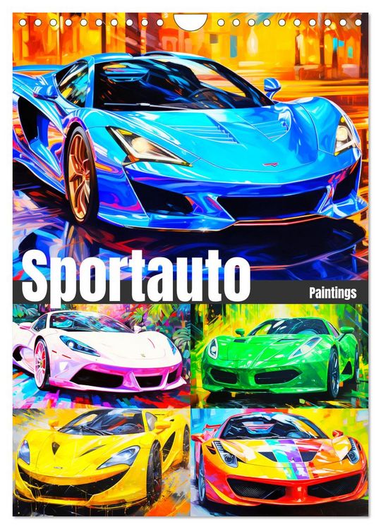 Produktbild: Sportauto Paintings (Wandkalender 2026 DIN A4 hoch), CALVENDO Monatskalender