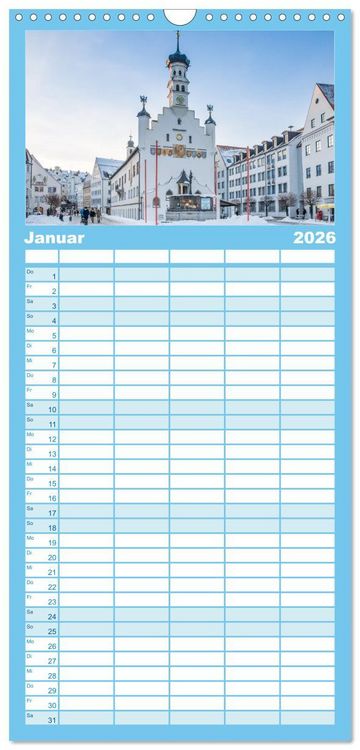 Produktbild: Familienplaner 2026 - Dahoam in Bayern mit 5 Spalten (Wandkalender, 21 x 45 cm) CALVENDO