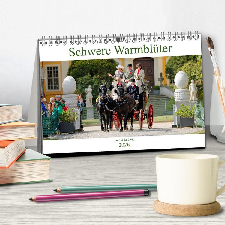 Produktbild: Schwere Warmbl&uuml;ter 2026 (Tischkalender 2026 DIN A5 quer), CALVENDO Monatskalender