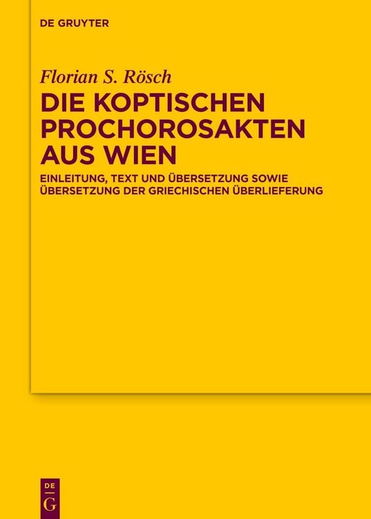Produktbild: Die koptischen Prochorosakten aus Wien