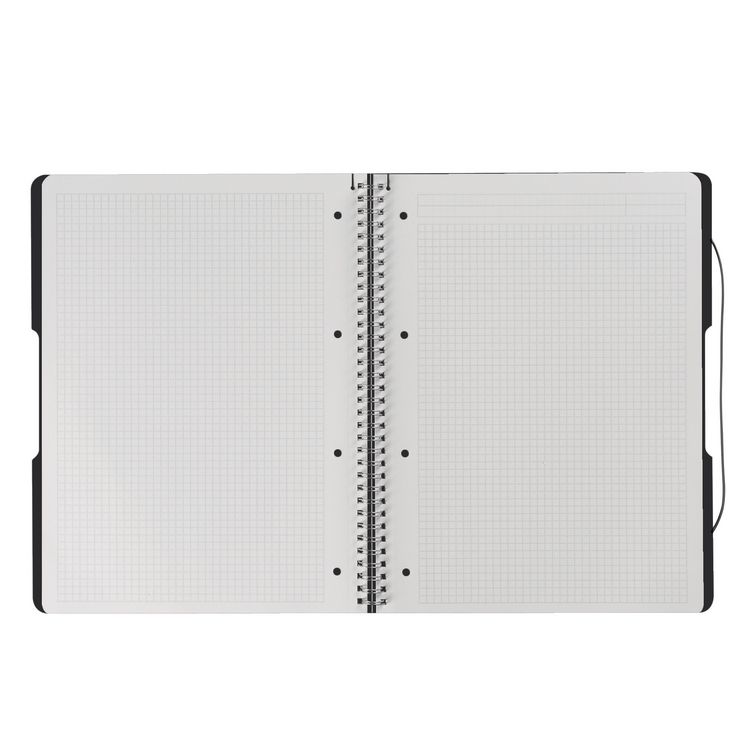 Produktbild: Herlitz Spiralblock A4 to go 80 Blatt kariert schwarz