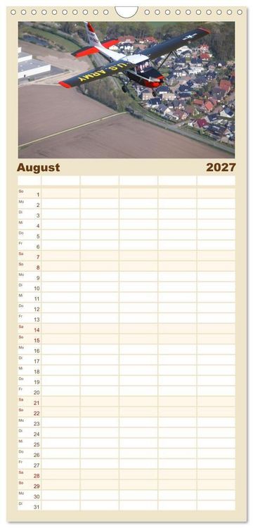 Produktbild: Familienplaner 2027 - Klassiker der L&uuml;fte mit 5 Spalten (Wandkalender, 21 x 45 cm) CALVENDO