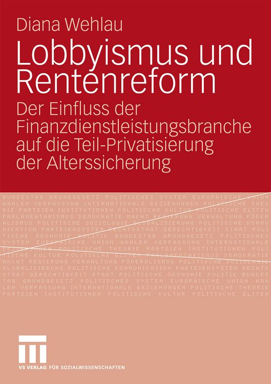 Produktbild: Lobbyismus und Rentenreform