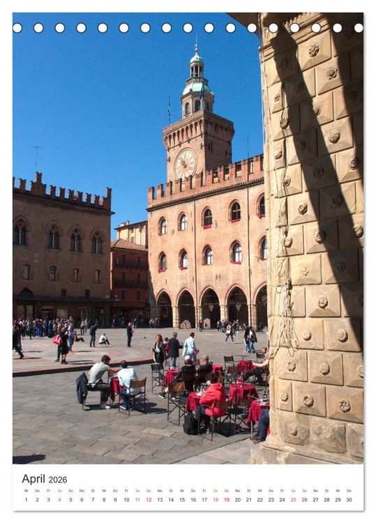Produktbild: Bologna, altehrw&uuml;rdig und lebendig zugleich (Tischkalender 2026 DIN A5 hoch), CALVENDO Monatskalender