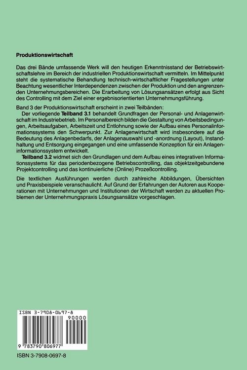 Produktbild: Produktionswirtschaft - Controlling industrieller Produktion
