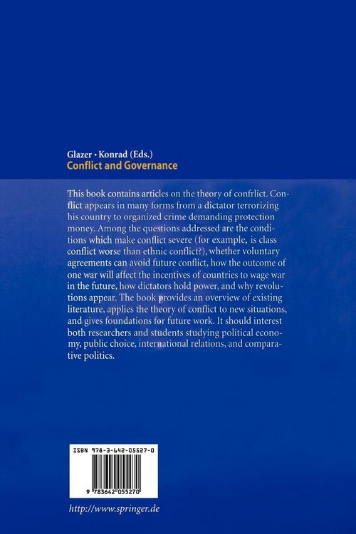 Produktbild: Conflict and Governance