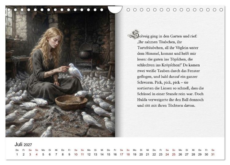 Produktbild: Grimms Hausm&auml;rchen Aschenputtel (Wandkalender 2027 DIN A4 quer), CALVENDO Monatskalender