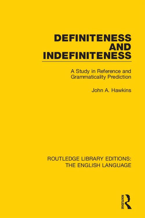 Produktbild: Definiteness and Indefiniteness